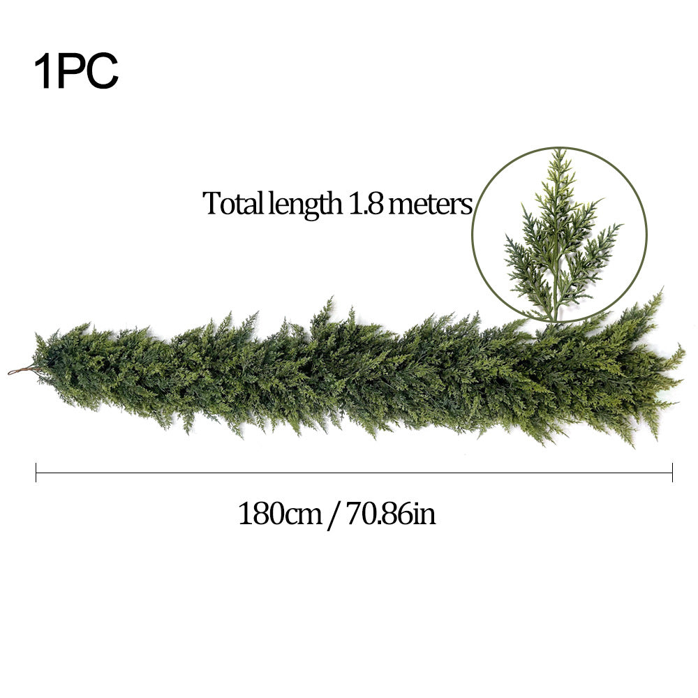 Christmas pine and cypress rattan artificial fake green plant Christmas Thanksgiving home decoration outdoor