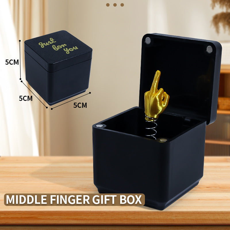 Surprise spoof medium finger gift box